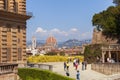 View of Florence from the Boboli Gardens near the Pitti Palace, Royalty Free Stock Photo